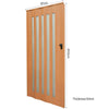 2M Folding Door Single Panel PVC Plastic Sliding Door Indoor Closet Room Divider