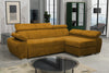 Corner Sofa Bed BOSTON MINI PREMIUM with Storage Sleep Function Springs Corduroy