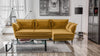 Corner Sofa Bed Storage Container Sleep Function Springs Grey Yellow OPTIMUS