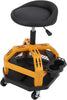 Heavy Duty Rolling Garage Stool with Tool Tray,Adjustable Height Mechanic Chair