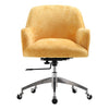 Adjustable Swivel Computer Desk Chair Armchair Office Crushed Velvet Padded Seat