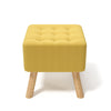 Ottomans Square Footstool Foot Stools Wood Leg for The Bedroom Living Room