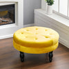 Round Large Coffee Table Low Tea Stand Side Stool Chair Padded Pouf Footstool UK