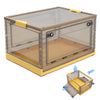 Mobile Storage Box wit Lid Folding Stackable 30/42L Lidded Plastic Crate Tub Box