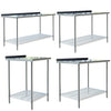 2 Tier Commercial Kitchen Work Bench StainlessSteel Work Prep Table/Wheels 2-6FT