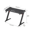 XL Large Gaming Desk Office PC Computer Desk Table RGB Lights Controller Stand