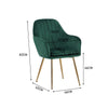 Restaurant Kitchen Seat Side Chair Velvet PU Leather Cushion Padded Dining Chair