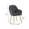 Restaurant Kitchen Seat Side Chair Velvet PU Leather Cushion Padded Dining Chair