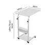 Wooden Notebook Laptop Computer Portable Table Rolling Castor Mobility Aid Table