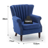 Upholstered Fabric Armchair Wing Back Fireside Chair Lounge Sofa Cushioned Seat