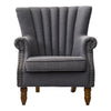 Orthopedic Cocktail Armchair Shell Back Leisure Sofa Oyster Accent Chair Bedroom