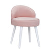 Velvet Dressing Table Stool Chair Makeup Padded Piano Seat Bedroom Wooden Legs
