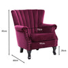 Upholstered Fabric Armchair Wing Fireside Chair Lounge Sofa Cushioned Seat