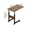 Wooden Notebook Laptop Computer Portable Table Rolling Castor Mobility Aid Table