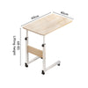 Wooden Notebook Laptop Computer Portable Table Rolling Castor Mobility Aid Table
