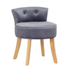 Velvet Dressing Table Stool Chair Makeup Padded Piano Seat Bedroom Wooden Legs