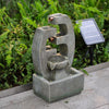 Solar Power Water Fountain Garden Water Feature with LED Light Indoor Outdoor