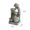 Solar Power Water Fountain Garden Water Feature with LED Light Indoor Outdoor
