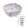 Bathroom Cloakroom Vanity Wash Basin Sink Countertop Marble/Stone Effect Various