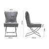 Restaurant Kitchen Seat Side Chair Velvet PU Leather Cushion Padded Dining Chair