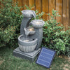 Solar Power Water Fountain Garden Water Feature with LED Light Indoor Outdoor
