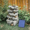 Solar Power Water Fountain Garden Water Feature with LED Light Indoor Outdoor