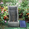 Solar Power Water Fountain Garden Water Feature with LED Light Indoor Outdoor