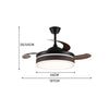 Chic LED Ceiling Fan Modern Chandelier Lamp Living Room Bedroom Pendant Light