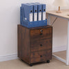 Mobile 3 Drawers Filing Cabinets Printer Stand Pedestal Lockable Bedside Table