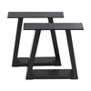 2x Industrial Steel Table Legs Stand Feet Trapezium X A Sandglass Shape Frame UK