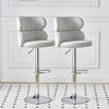 Set of 2/4/6 Velvet Bar Stools for Breakfast Kitchen Comtemporary Barstool Chair