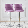 Set of 2/4/6 Velvet Bar Stools for Breakfast Kitchen Comtemporary Barstool Chair