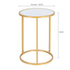 Gold Frame Small Bedside Table Cabinet Sofa Side End Coffee Table Nightstand