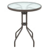 Glass Folding Garden Outdoor Large Bistro Dining Glass Table 4 Seater Patio UK