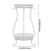 Plant Stand 2 Tier Flower Pot Holder Garden Herb Planter Display Rack Iron Shelf