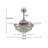 Chic LED Ceiling Fan Modern Chandelier Lamp Living Room Bedroom Pendant Light