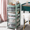Rolling Cosmetic Case Makeup Trolley Brush Storage 3/4/5/6 Drawers Organiser Box