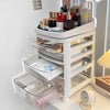 Rolling Cosmetic Case Makeup Trolley Brush Storage 3/4/5/6 Drawers Organiser Box