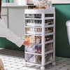 Rolling Cosmetic Case Makeup Trolley Brush Storage 3/4/5/6 Drawers Organiser Box