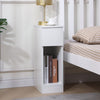 Slim Tall Bedside Table Cabinet with Drawer & Storage Space for Bedroom