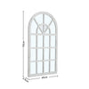 Rustic Look Window Style Home Garden Arched Wall Mirror In/Outdoor Patio Decor
