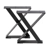 2x Industrial Steel Table Legs Stand Feet Trapezium X A Sandglass Shape Frame UK