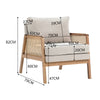 Solid Wood Frame Scandi Fabric Tub Armchair Padded Single Sofa Couch Loveseat UK