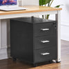 Mobile 3 Drawer Filing Cabinets Printer Stand Pedestal Lockable Office Cabinet