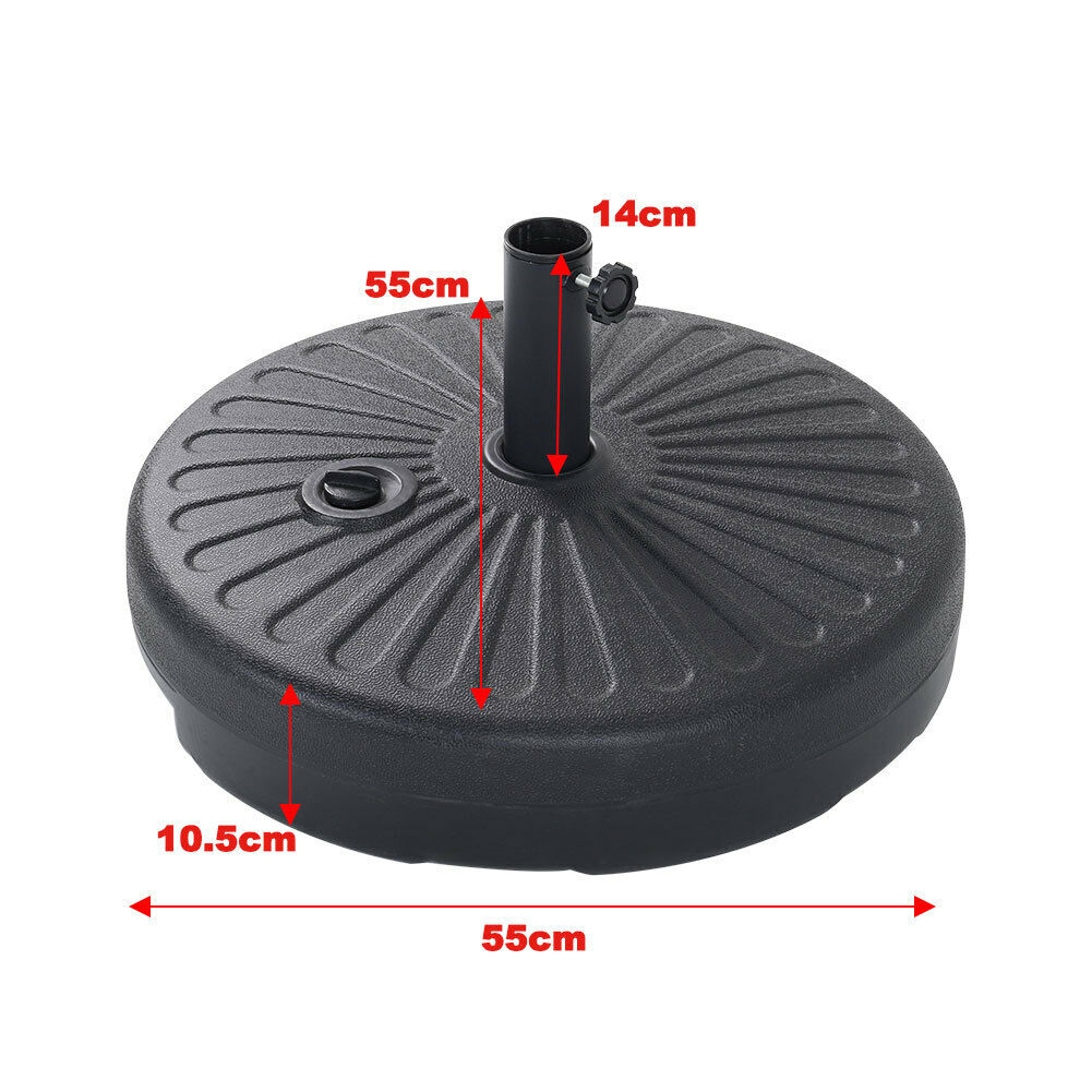 3M Round Garden Parasol Sun Shade Outdoor Patio Umbrella Crank Tilt/Parasol Base