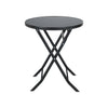 Glass Folding Garden Outdoor Large Bistro Dining Glass Table 4 Seater Patio UK