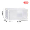 12x Transparent Shoe Display Boxes Sneaker Trainers Organizer Box Case Stackable