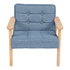 Solid Wood Frame Scandi Fabric Tub Armchair Padded Single Sofa Couch Loveseat UK