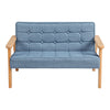 Solid Wood Frame Scandi Fabric Tub Armchair Padded Single Sofa Couch Loveseat UK