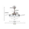 Chic LED Ceiling Fan Modern Chandelier Lamp Living Room Bedroom Pendant Light